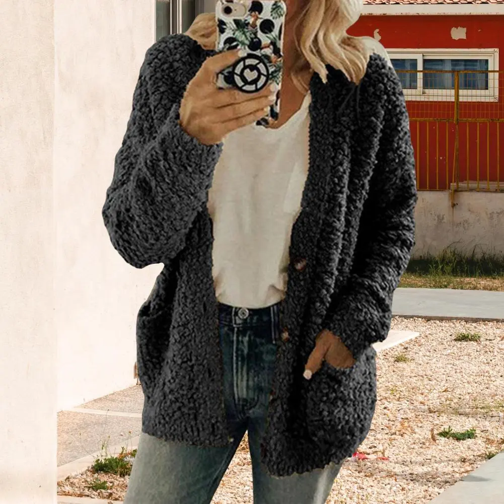 Fashion Warm Coat Autumn and Winter Press-pleated Printed Turn-collar Long-sleeved Shirt Two-piece Furry Coat