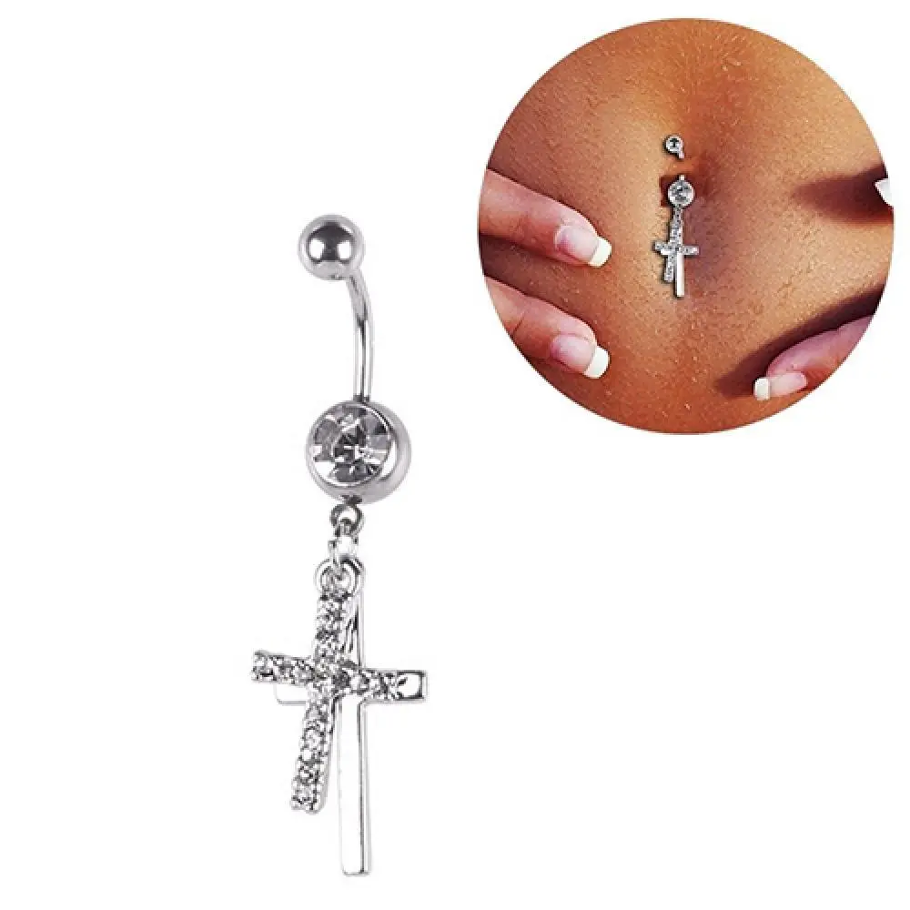 1PC Sexy Belly Navel Piercing Stainless Steel Fashion Heart Belly Button Ring For Women Girls Belly Piercing Ring Body Jewelry