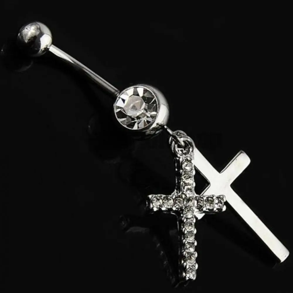 1PC Sexy Belly Navel Piercing Stainless Steel Fashion Heart Belly Button Ring For Women Girls Belly Piercing Ring Body Jewelry