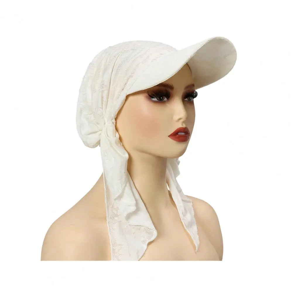 Baseball Hat Headscarf Stylish Women's Elastic Headscarf Hat with Shawl Design Lightweight Turban Baseball Cap for Easy Wear