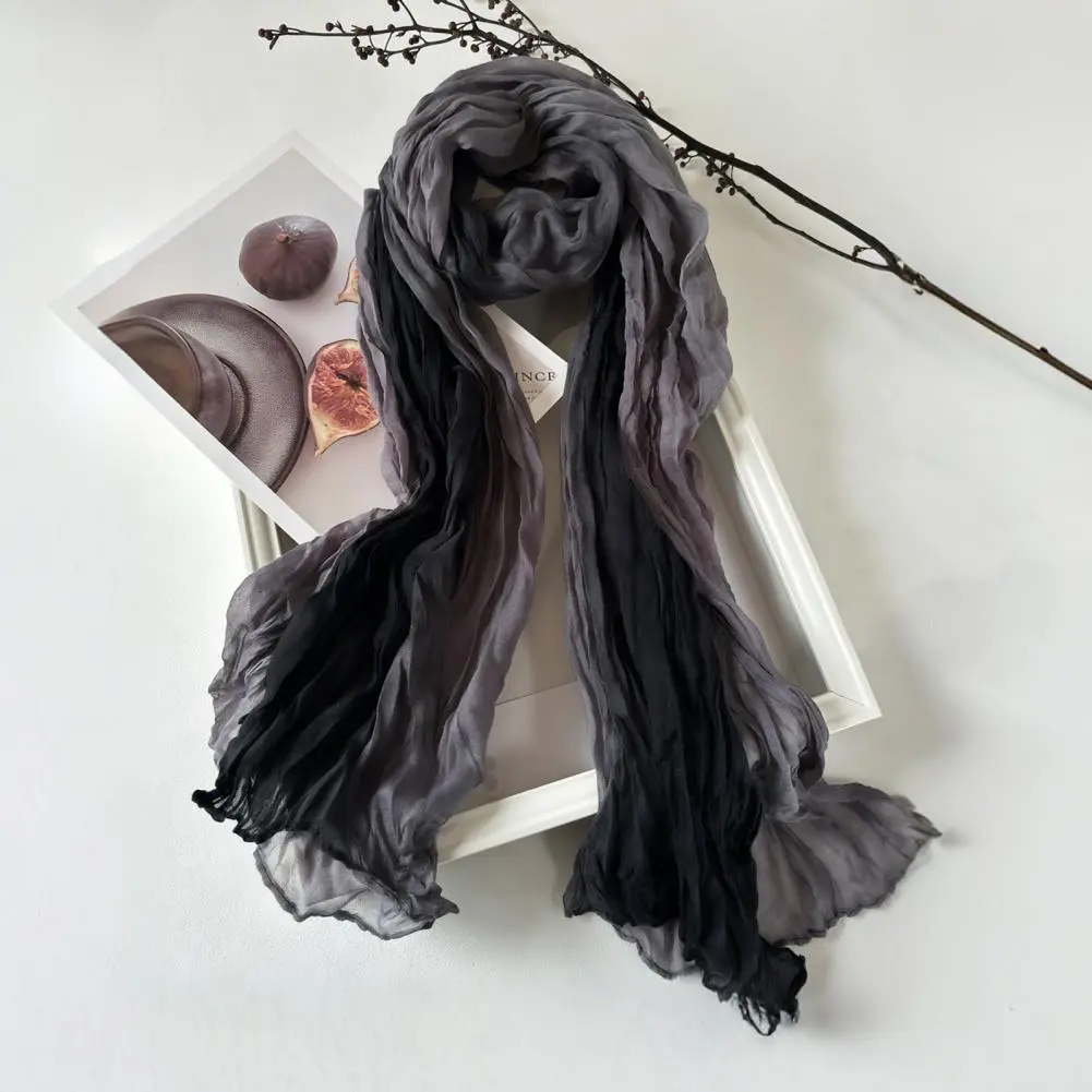 Cycling Tie-dye Shawl Tie-dye Women's Scarf Soft All-weather Shawl for Autumn/winter Versatile Outdoor Accessory with Smooth