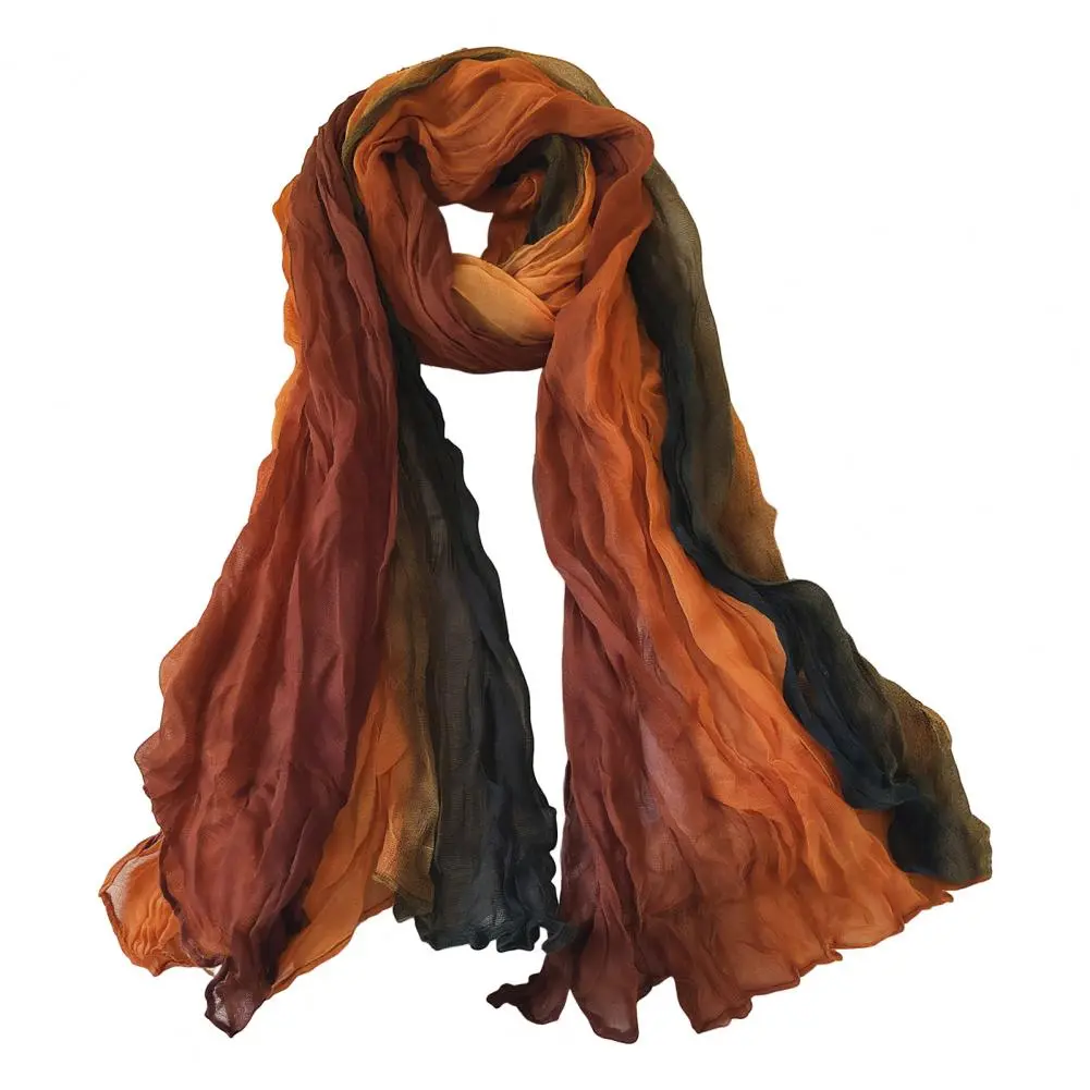 Cycling Tie-dye Shawl Tie-dye Women's Scarf Soft All-weather Shawl for Autumn/winter Versatile Outdoor Accessory with Smooth