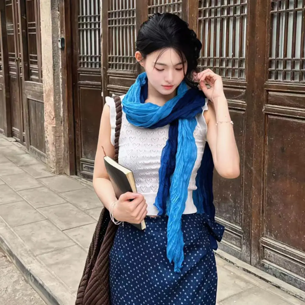 Cycling Tie-dye Shawl Tie-dye Women's Scarf Soft All-weather Shawl for Autumn/winter Versatile Outdoor Accessory with Smooth