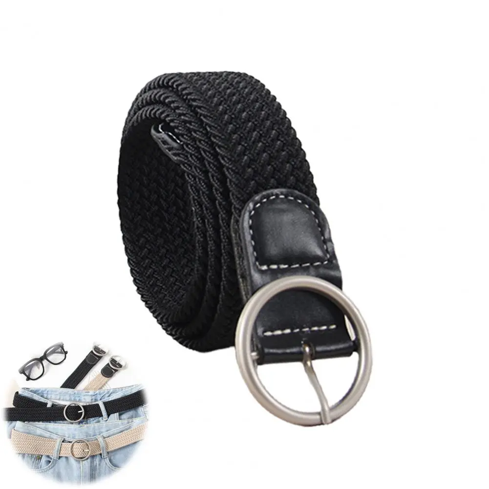 Women Jeans Belt Stylish Women's Canvas Jeans Belt with Punch-free Design Wear-resistant Braided for Dress for Everyday