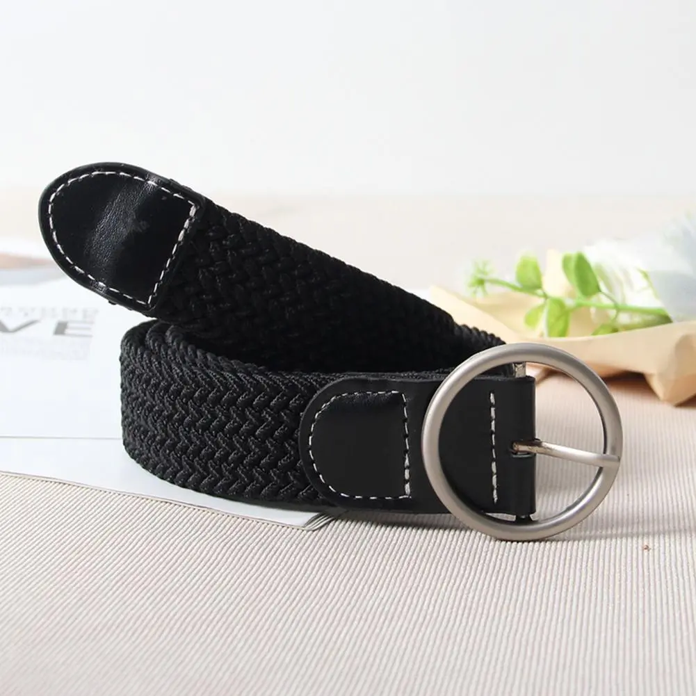 Women Jeans Belt Stylish Women's Canvas Jeans Belt with Punch-free Design Wear-resistant Braided for Dress for Everyday