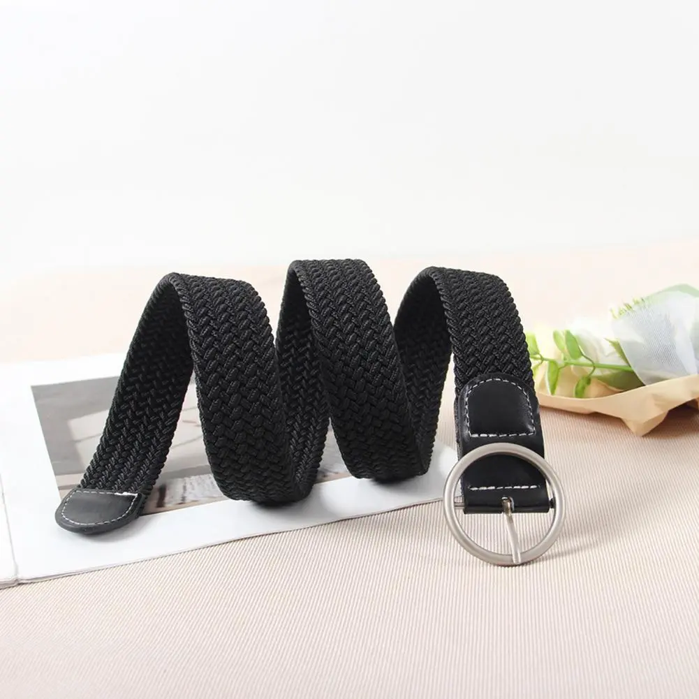 Women Jeans Belt Stylish Women's Canvas Jeans Belt with Punch-free Design Wear-resistant Braided for Dress for Everyday