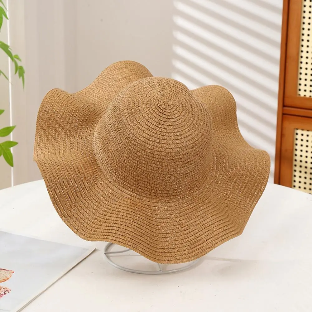 Packable Straw Hat for Travel Stylish Women's Wide Brim Sun Hats for Outdoor Beach Protection Breathable Straw Hat for Sunscreen