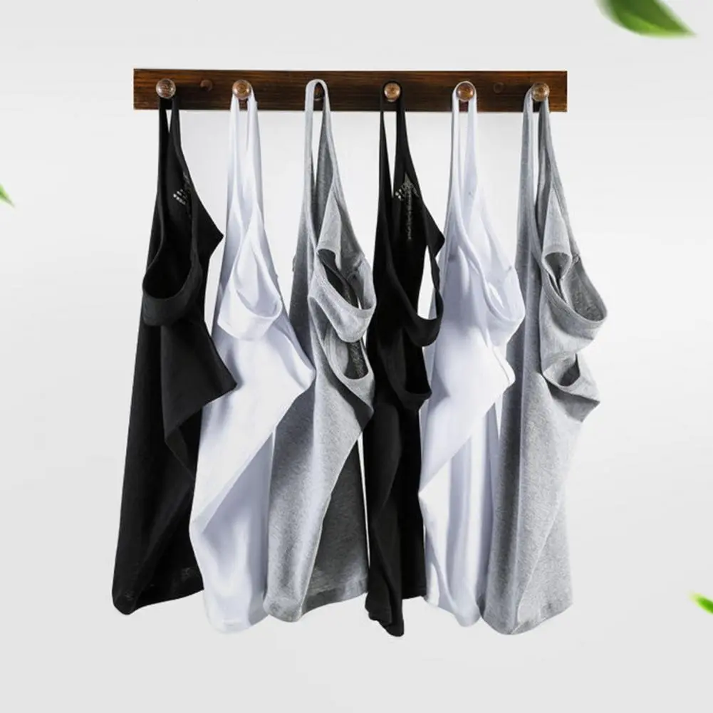 2pcs Fitness cotton Men's Washed Cotton Tank Tops Muscle Gym Sleeveless Workout T Shirts Running Beach Loose Tees