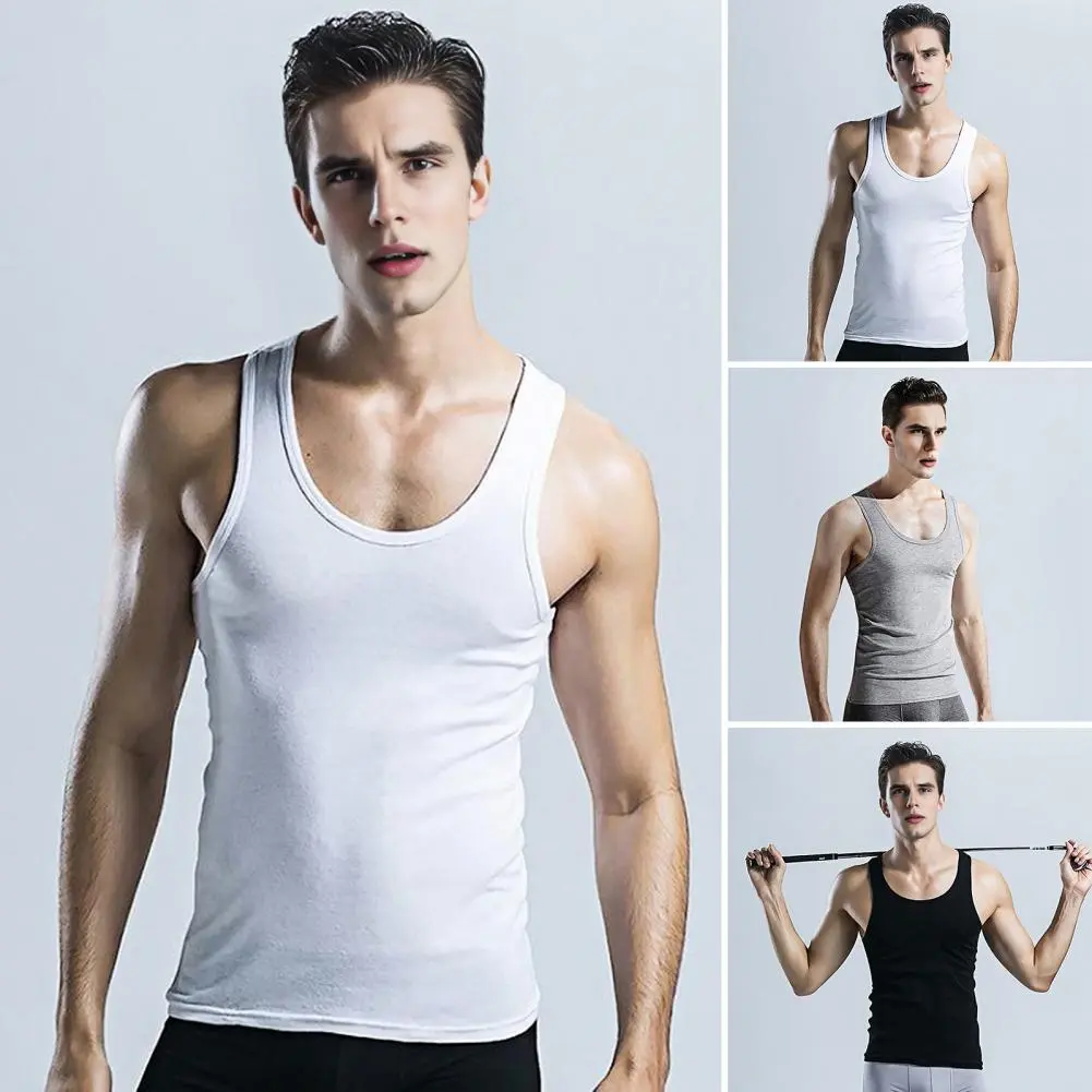 2pcs Fitness cotton Men's Washed Cotton Tank Tops Muscle Gym Sleeveless Workout T Shirts Running Beach Loose Tees