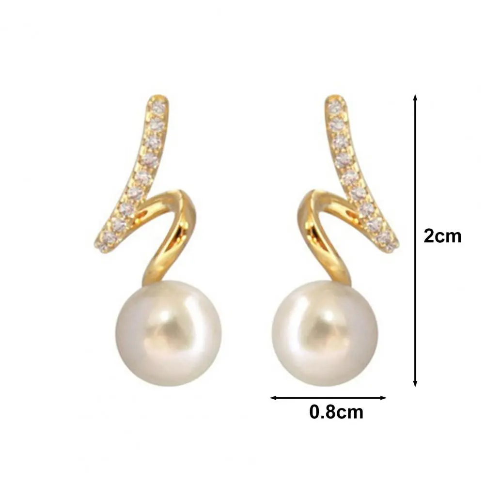 New Fashion Wholesale Freshwater White Pearl Stud Earrings for Women Jewelry Gifts