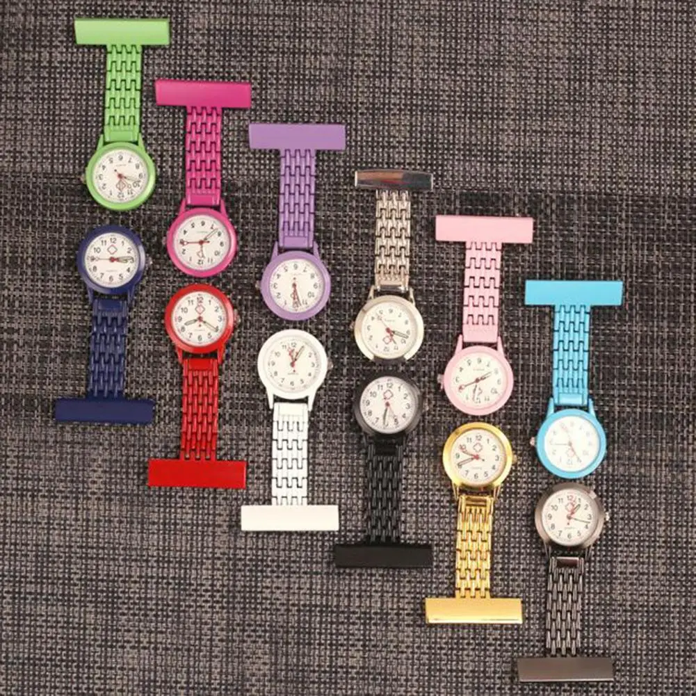 New Fashion Pin Brooch Count Meter Dial Luminous Hand Doctor Clock Fob Nurse Pocket Watch