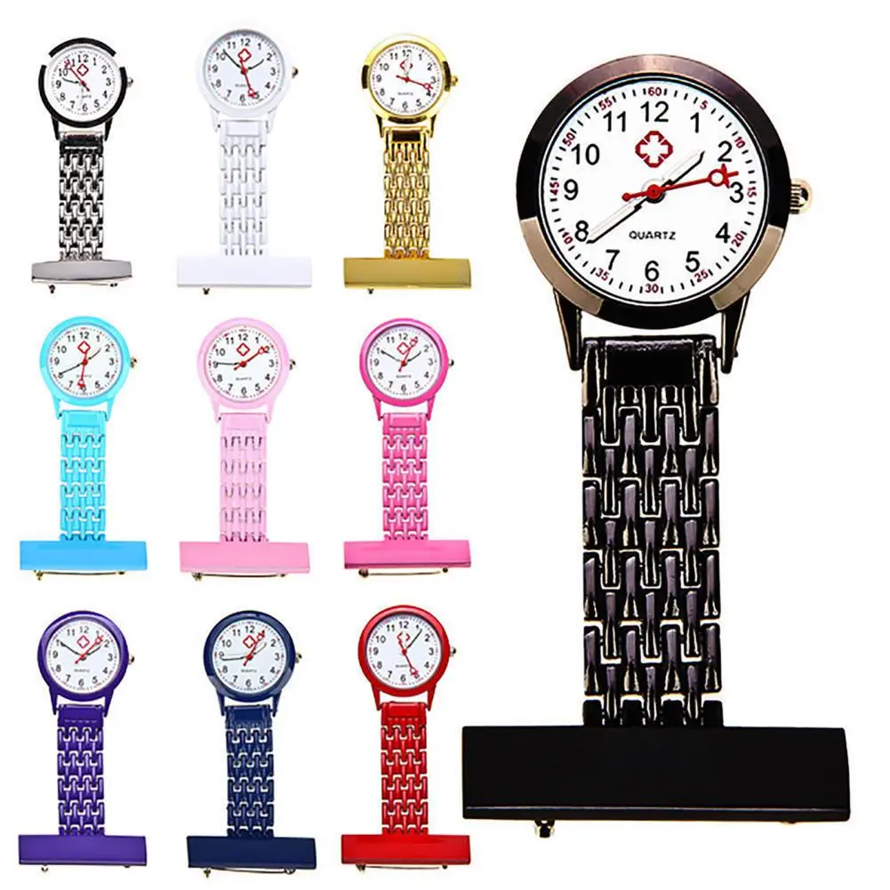 New Fashion Pin Brooch Count Meter Dial Luminous Hand Doctor Clock Fob Nurse Pocket Watch