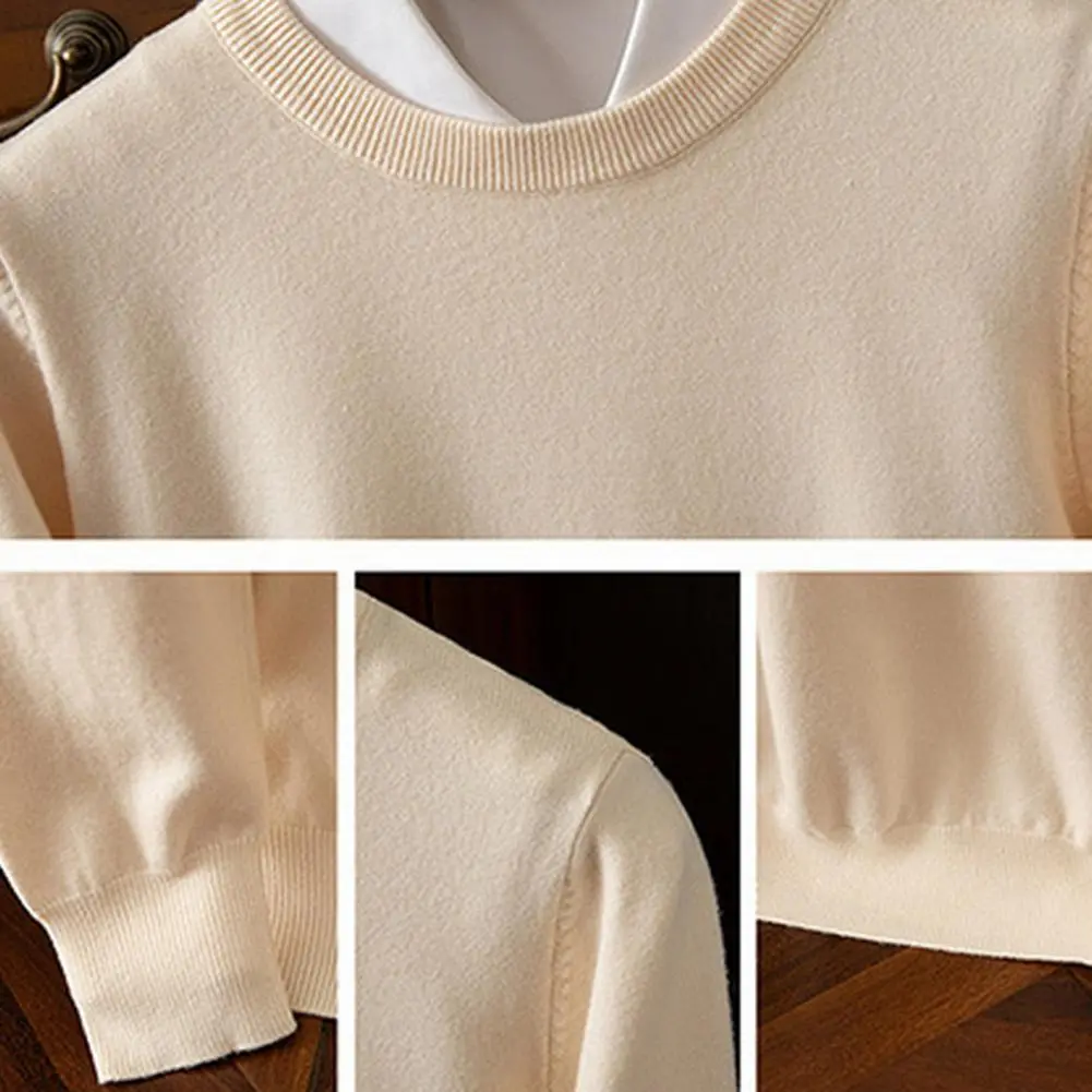 Autumn Men's Cashmere Sweater O-Neck Pullovers Knit Large Size Wool Sweater Winter New Tops Long Sleeve High-End Jumpers