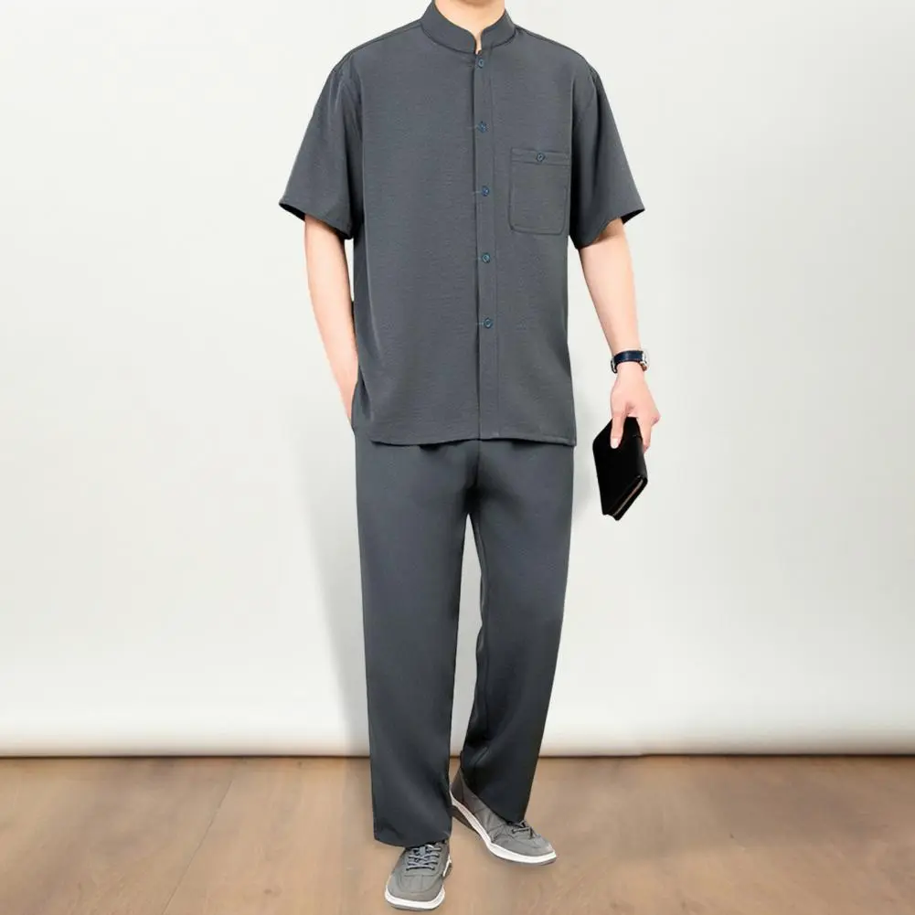 Shirts + Pants 2025 Summer New Style Sportswear Men's Casual Sets Male Fashion Chinese Style Shirts And Trousers M-4XL