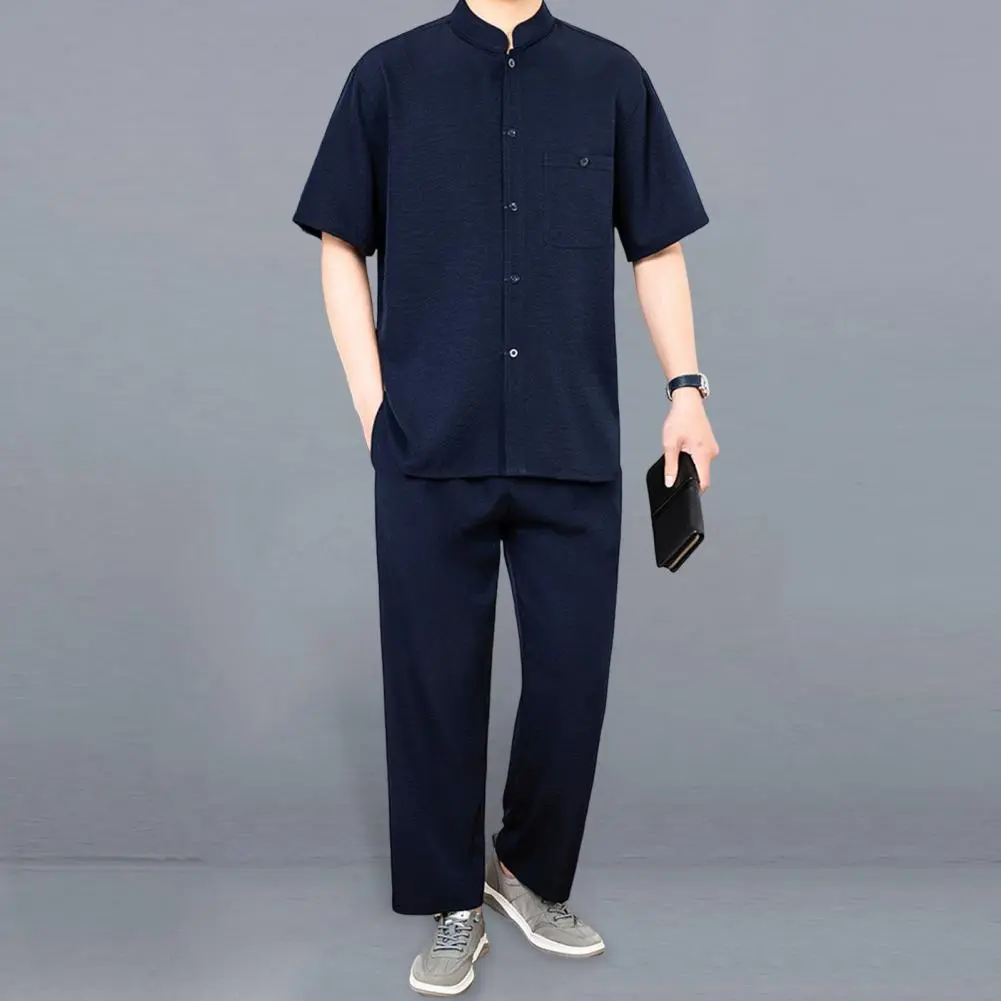 Shirts + Pants 2025 Summer New Style Sportswear Men's Casual Sets Male Fashion Chinese Style Shirts And Trousers M-4XL