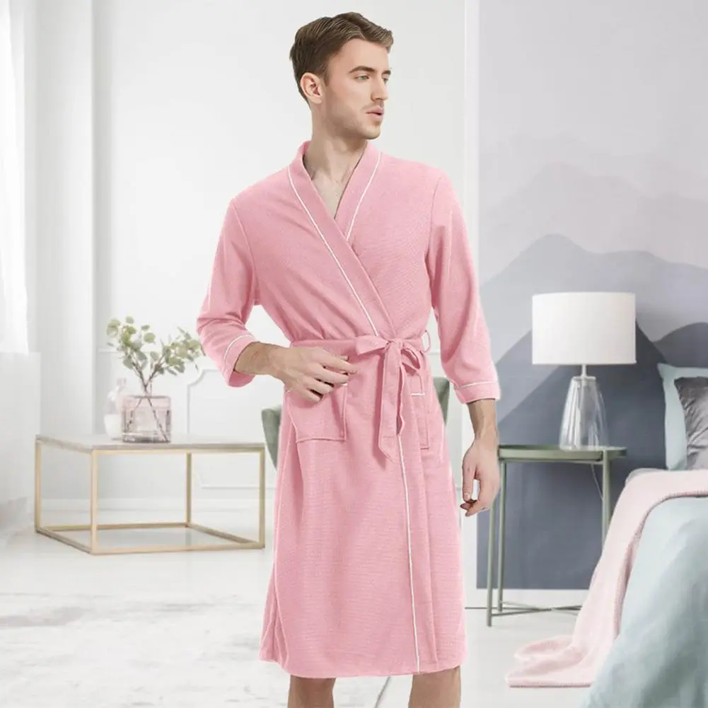 Extended Couple Sleep Robe Men Women Fashion plus Size Waffle Bathrobe Pyjamas Winter Warm Home Clothes