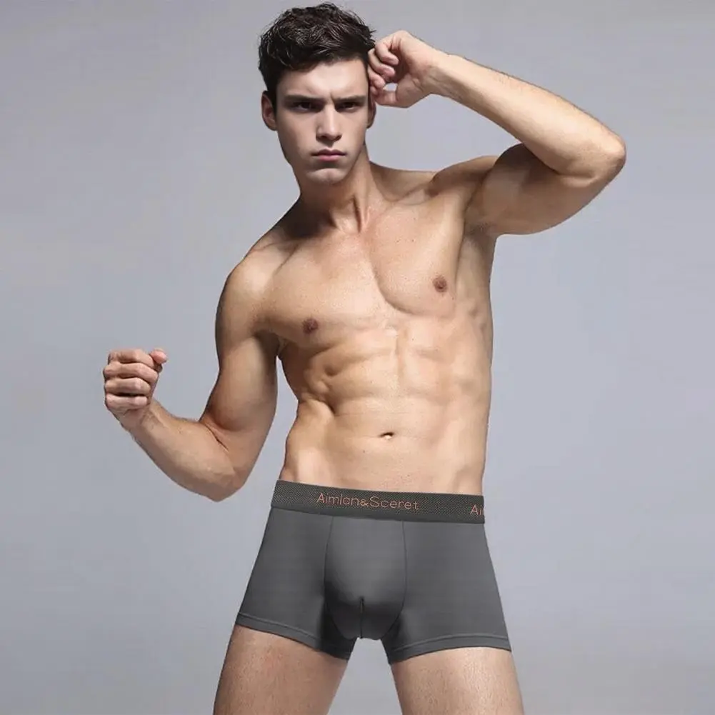 Men's Briefs Simple Soft Comfortable Men's Boxers Briefs Fashionable Personality Athleisure Men's Pants Boxer Briefs