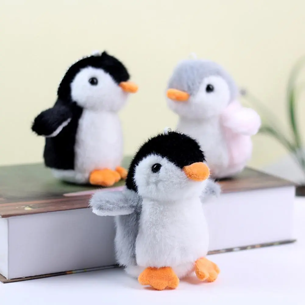 Cartoon Penguin Keychain Stuffed Penguin Plush Keyring Pendant Plush Key Ring For Girls Gifts 3D Eyes Cute Penguin Lovely Doll