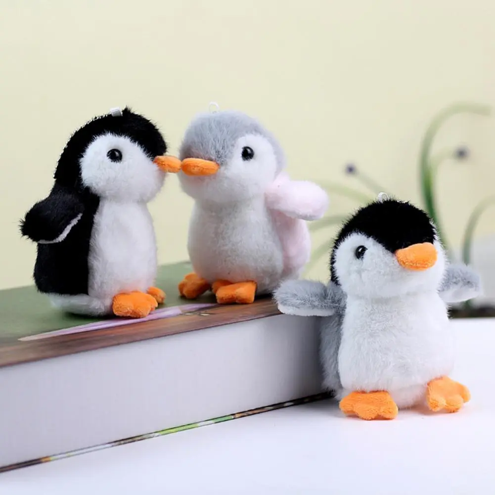 Cartoon Penguin Keychain Stuffed Penguin Plush Keyring Pendant Plush Key Ring For Girls Gifts 3D Eyes Cute Penguin Lovely Doll