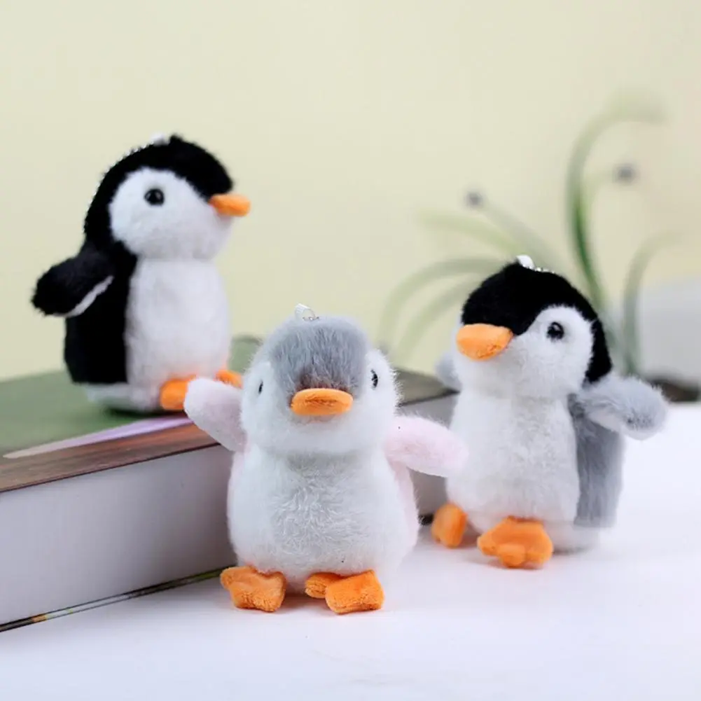 Cartoon Penguin Keychain Stuffed Penguin Plush Keyring Pendant Plush Key Ring For Girls Gifts 3D Eyes Cute Penguin Lovely Doll