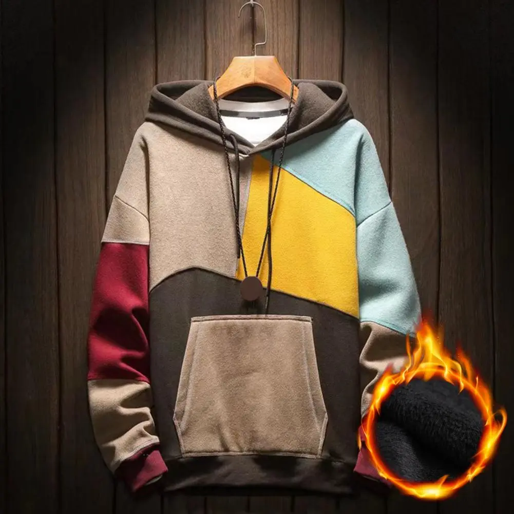 Winter Hoodie Big Pocket Spring Hoodie Hat Thermal  Chic Young Style Winter Hoodie