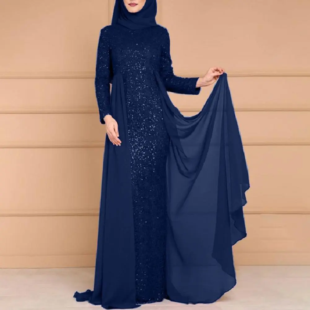 Elegant Shiny Sequins Women Gown Dress Waist Tight Hip Wrap Bodycon Party Maxi Dress Fashion Holiday Shining Evening Long Dress