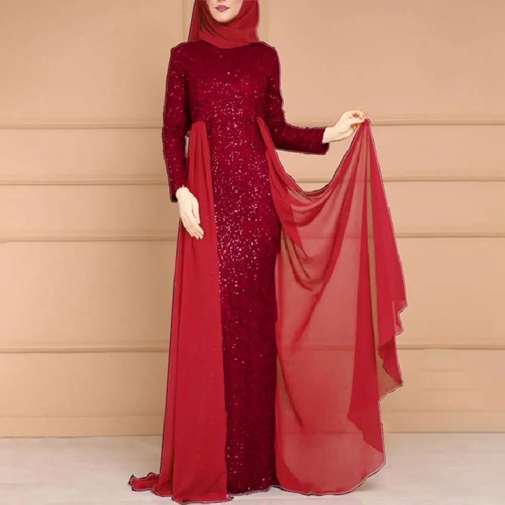 Elegant Shiny Sequins Women Gown Dress Waist Tight Hip Wrap Bodycon Party Maxi Dress Fashion Holiday Shining Evening Long Dress