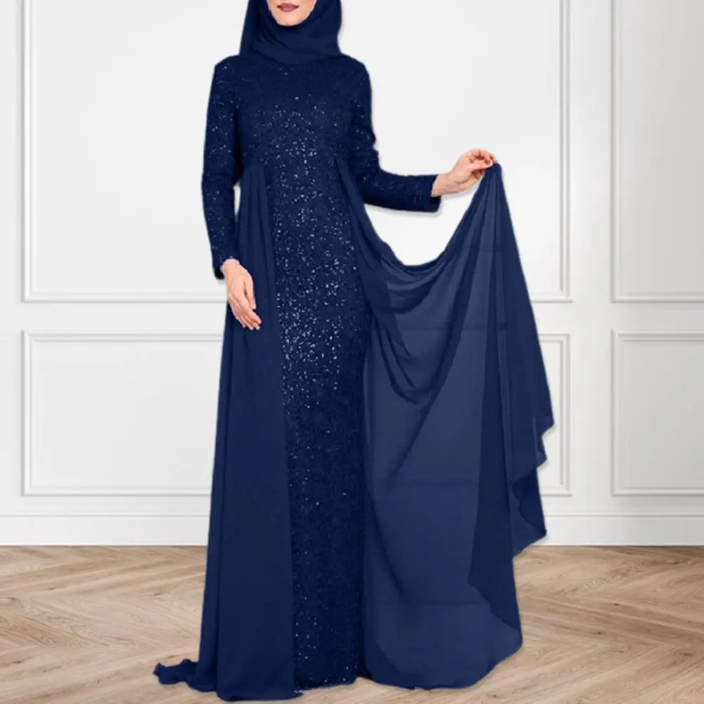 Elegant Shiny Sequins Women Gown Dress Waist Tight Hip Wrap Bodycon Party Maxi Dress Fashion Holiday Shining Evening Long Dress