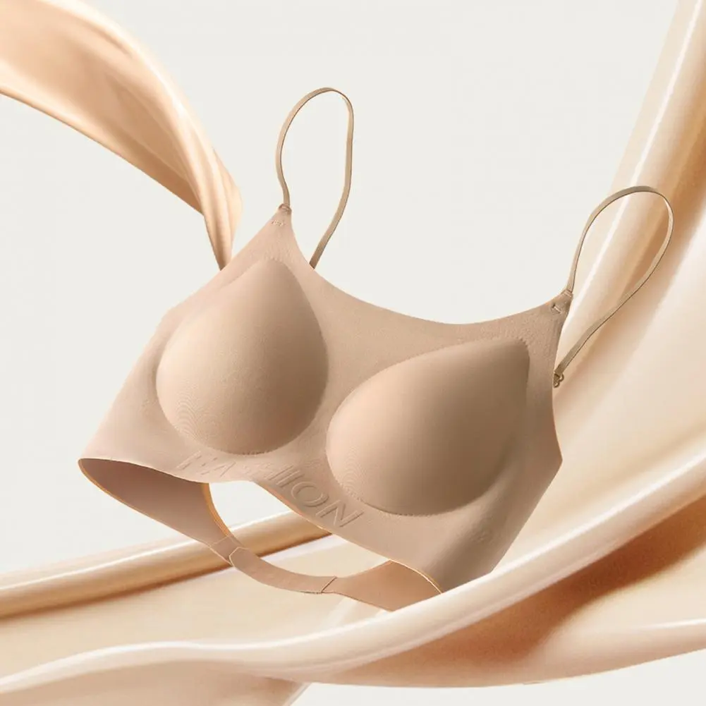 Women Bra with Gathering Effect Lightweight Bra for Women Comfortable Wireless Push-up Bra for Full Coverage Support for Small