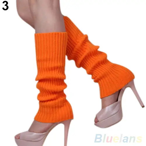 Women Solid Color Knit Winter Leg Warmers Knee High Legging Boot Legging hot