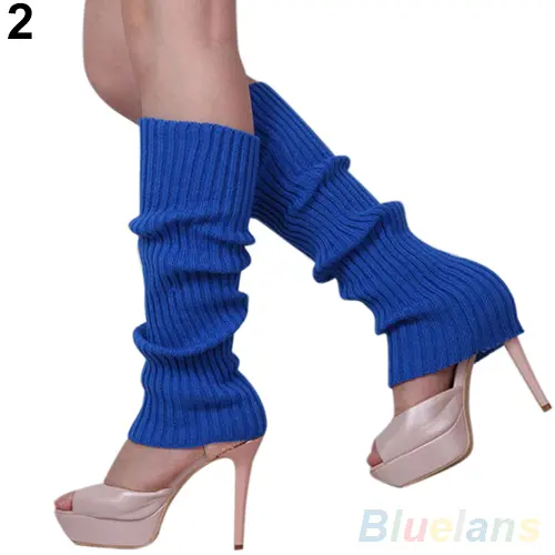 Women Solid Color Knit Winter Leg Warmers Knee High Legging Boot Legging hot
