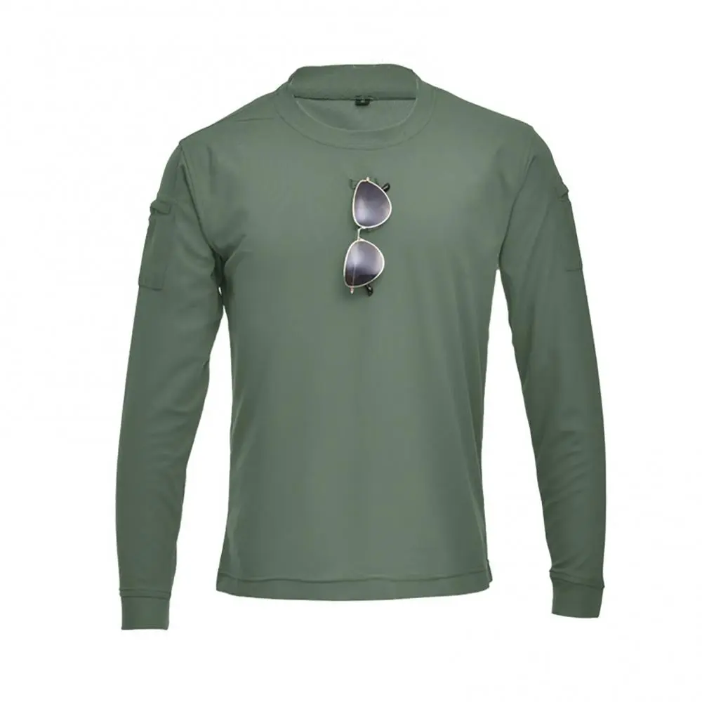 Men's T-shirt Casual Short Sleeved Tees Long Sleeve O Neck Sweat Absorbent Combat T-shirt Hunt Airsoft T Shirts Hunting T-shirt