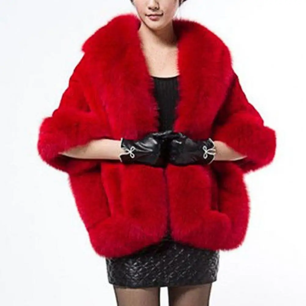 Luxury Fur Women Poncho Fluffy Shawl Fur Evening Dress Shawl Wedding Banquet Shawl Dress Shawl Plush Cape Coat Women Jackets