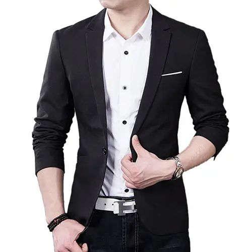 Men s Solid Color Step Collar Slim Formal Business Wear One Button Suit Highend Men Casual Business Suit costume homme