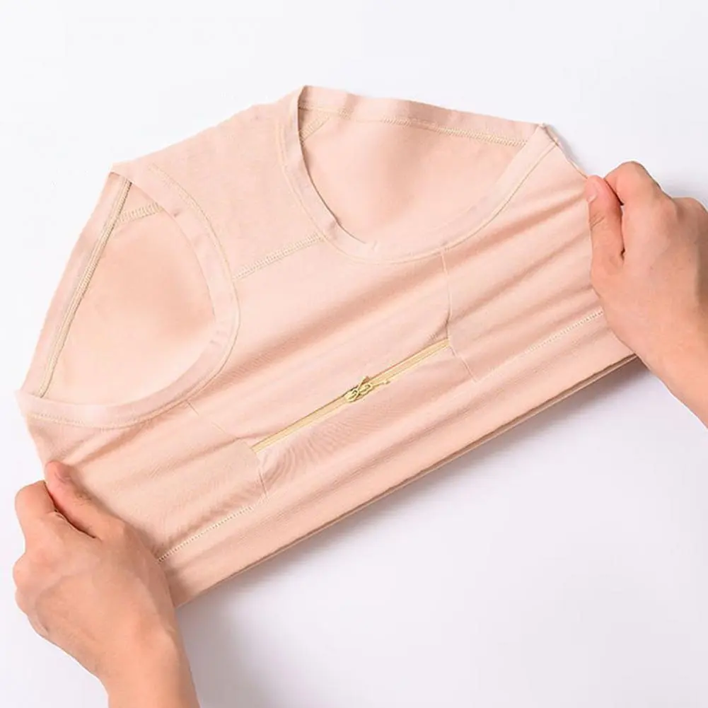 Anti-theft Zipper Pocket Women's Underwear Cotton Panties High Waist Briefs Sexy Lingeries Cotton Middle-aged Grandma Underpants