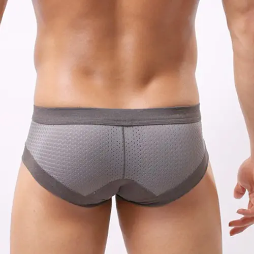 Men's Sexy Mesh Modal Triangle Underwear Breathable Briefs Bulge Pouch Underpants Men's Briefs Bikini Gay Panties calzoncillo