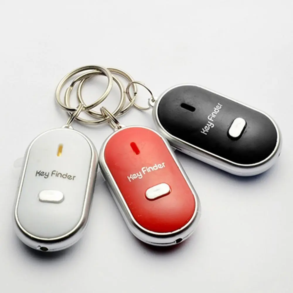 Anti Lost LED Finder Find Locator Keychain Whistle Beeped 7 Meters Sound Control Torch Wireless Flashing Wallet Finder