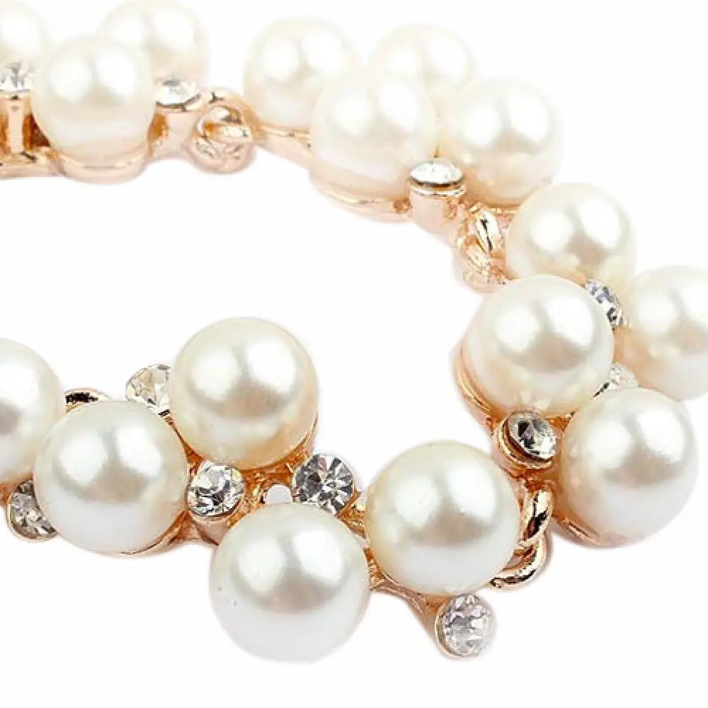 Rhinestone Fake Pearl Necklaces Faux Freshwater Pearl Necklace For Women Bridal Elegant Wedding Party Pearl Rhinestone Necklace