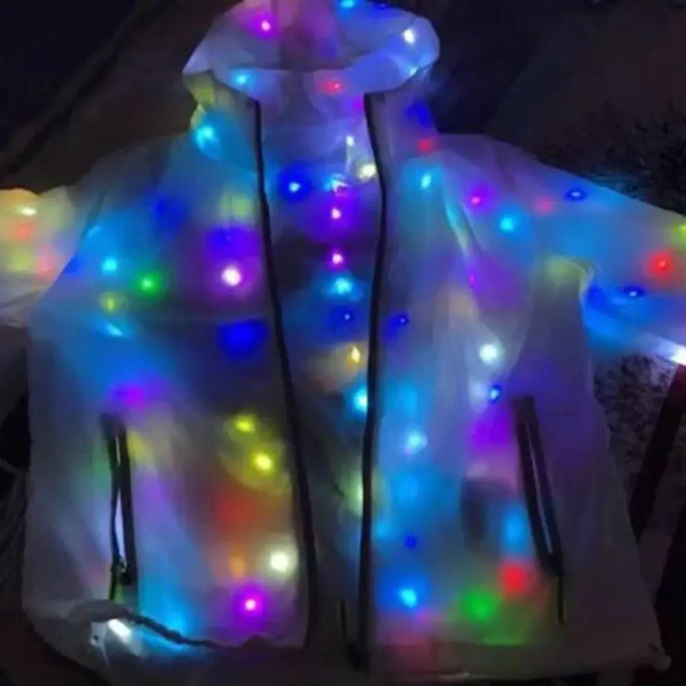 LED Hooded Jacket LED Light-up Performance Jacket Light-up Party Jackets Women Men Dancing Coat DJ Luminous Singing Jackets