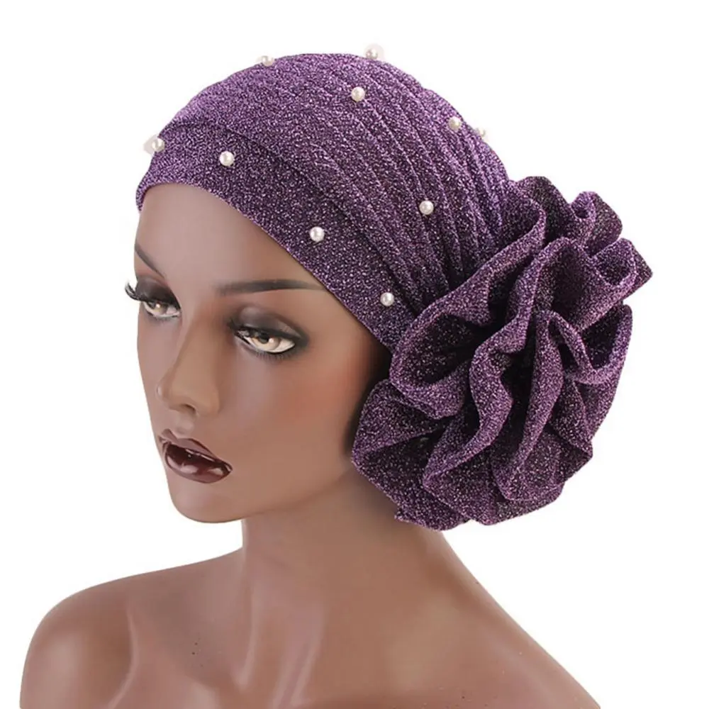 Faux Pearl Muslim Turban Hat Hijab Caps Islamic Underscarf Bonnet For Woman  Islamic Underscarf Women Hats Elastic Head Wrap