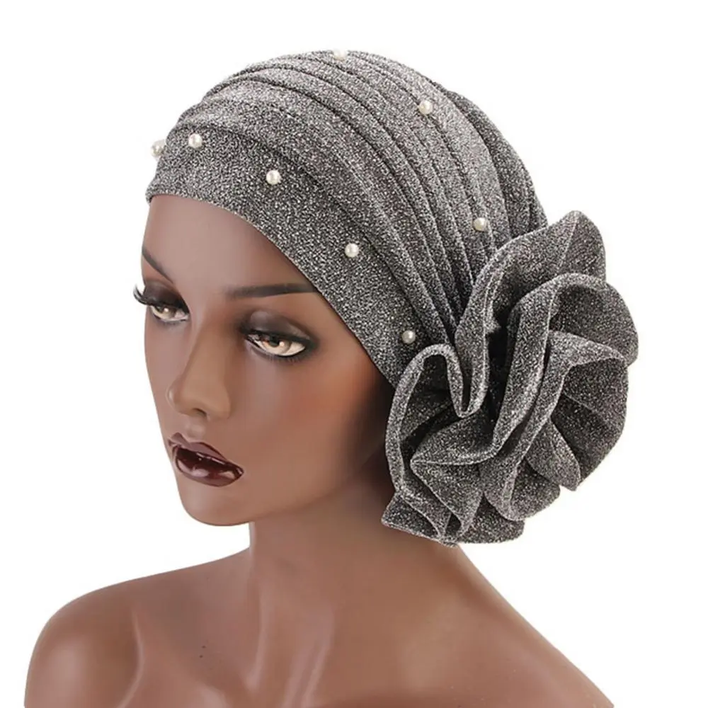 Faux Pearl Muslim Turban Hat Hijab Caps Islamic Underscarf Bonnet For Woman  Islamic Underscarf Women Hats Elastic Head Wrap