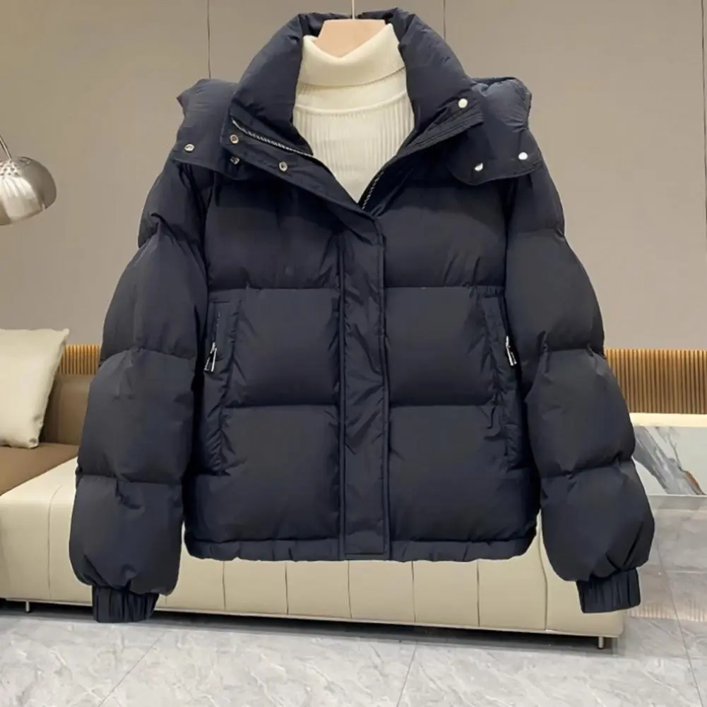 Women Short Down cotton coat Autumn Winter Down Cotton Jacket Women's Korean Cotton Padded Thicken Warm Hooded Parkas Short Coat
