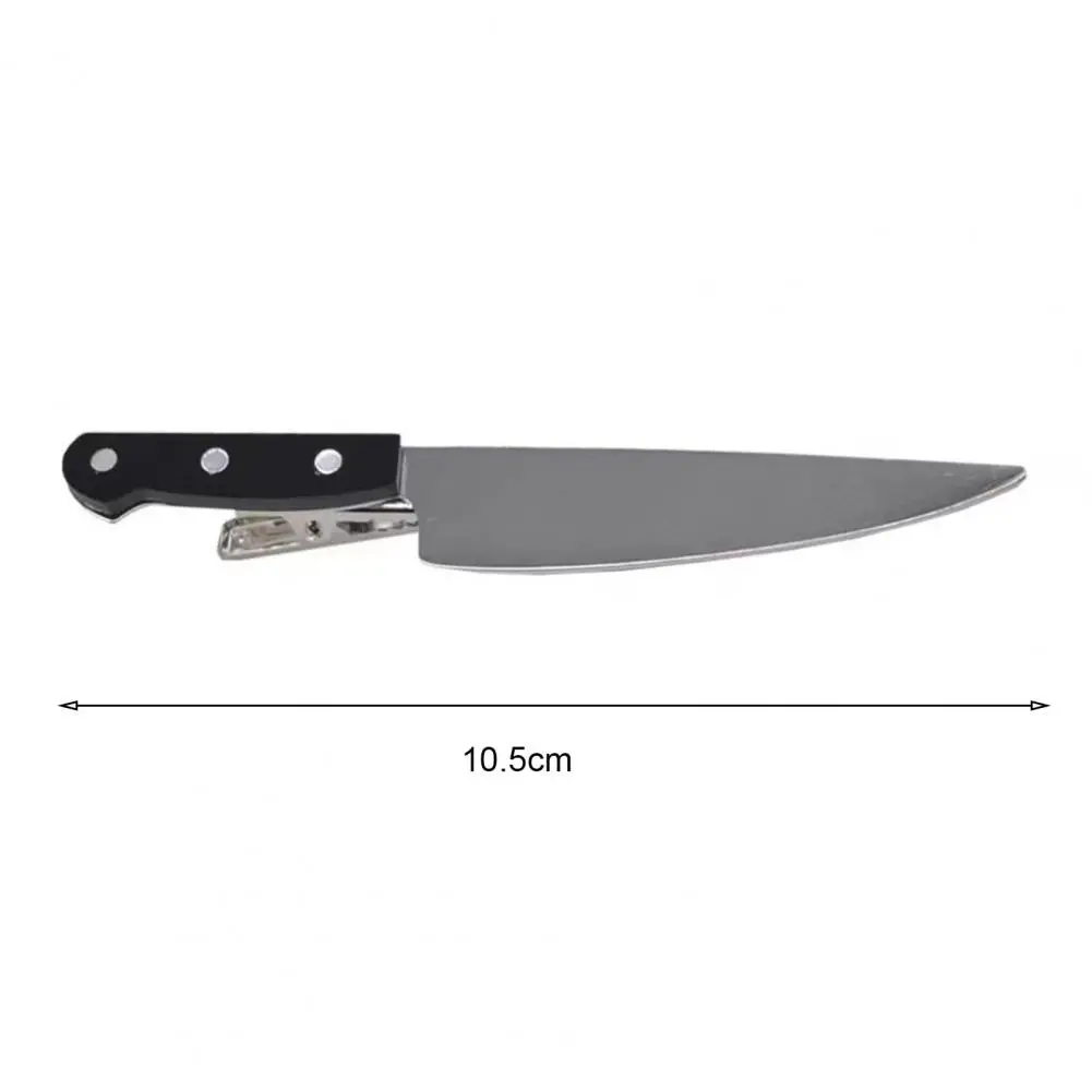 Funny Emulation Knife Hair Clips Cutter Shape Hairpin Mirror-like Cutter Edge Knif Hairpin Cutter Hair Clip Girls Bang Hairpin