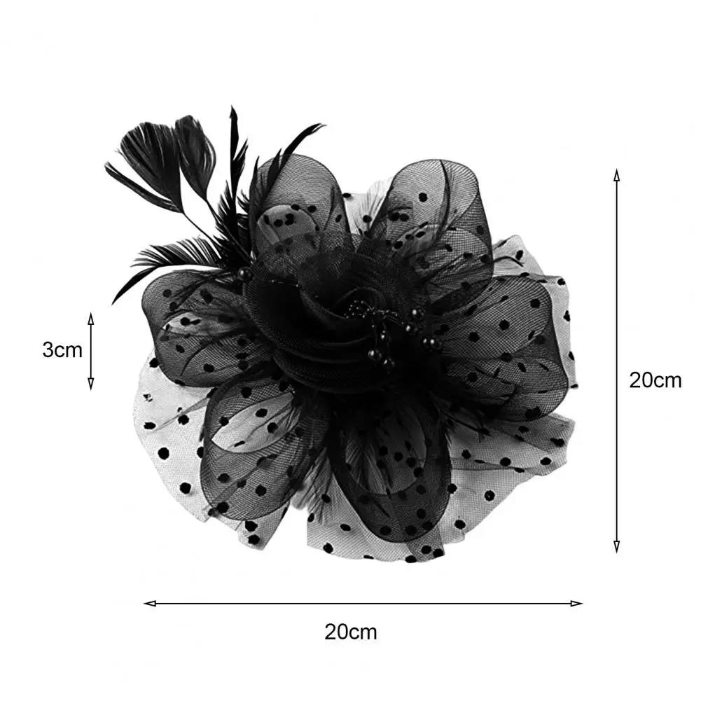 Faux Pearl Mesh Feather Fascinator Hat Flower Fascinator Hat Cocktail Prom Party Fascinator Hat Wedding Bridal Headgear Decor