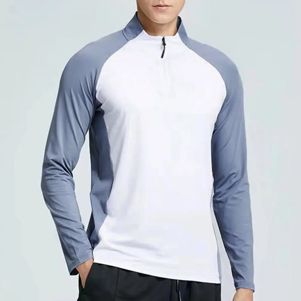 2024 Summer Mens Sports T-Shirt Long Sleeve Running Gym Clothing Fitness Golf Rashguard Quick Dry Compression Shirt Sportswear