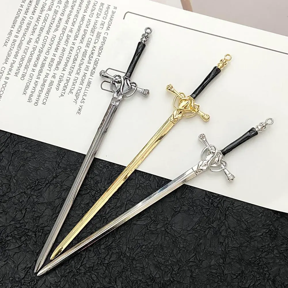 Punk Metal Swords Hairpin Chinese Firm Holding Hair Fork Vintage Jewelry Anti Fall Hair Stick Hairpin Hair Stick Hair Clip