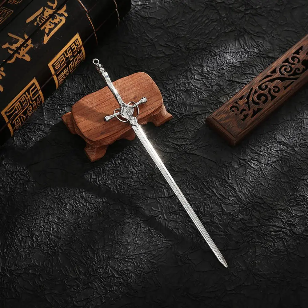 Punk Metal Swords Hairpin Chinese Firm Holding Hair Fork Vintage Jewelry Anti Fall Hair Stick Hairpin Hair Stick Hair Clip