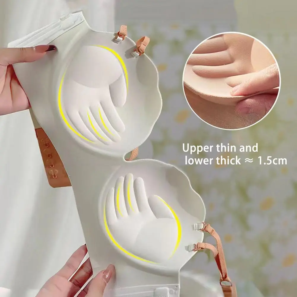 Shell Shape Women Wireless Bra No Steel Ring Push Up Brassiere Detachable Straps Beauty Back Bra Summer Breathable Underwear