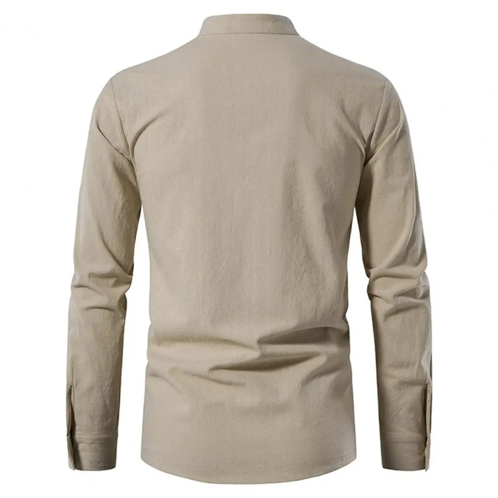 Vintage Lace Up Cotton Linen Men Shirt Tops Long Sleeve Vintage Slanted Placket Tee Shirt Casual T-shirt Medieval Viking top