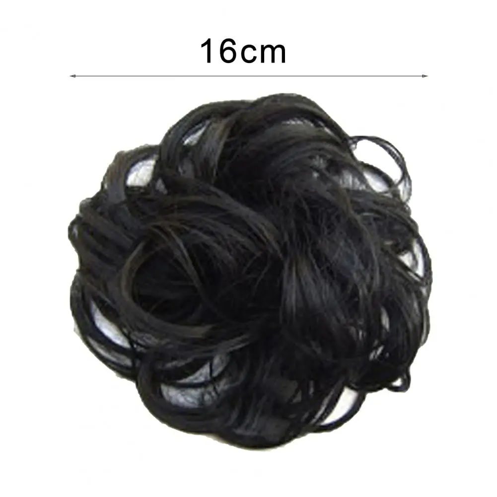 Women Hair Bun Natural Gary Brown Black Color Hair Buns Pad Elastic Hair Rope Rubber Band Hair Extensions Hairpiece Hair Donut